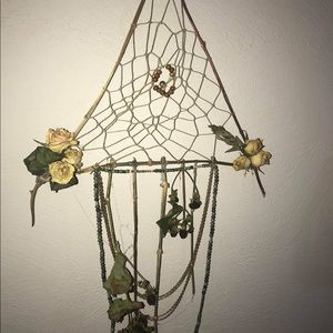 Handmade earthy spiritual dream catcher